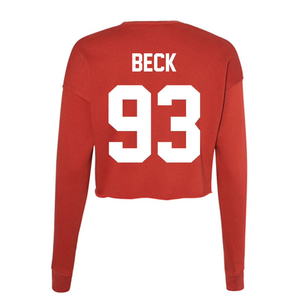 Rutgers - NCAA Football : Reece Beck - Women's Cropped Crew Fleece-1