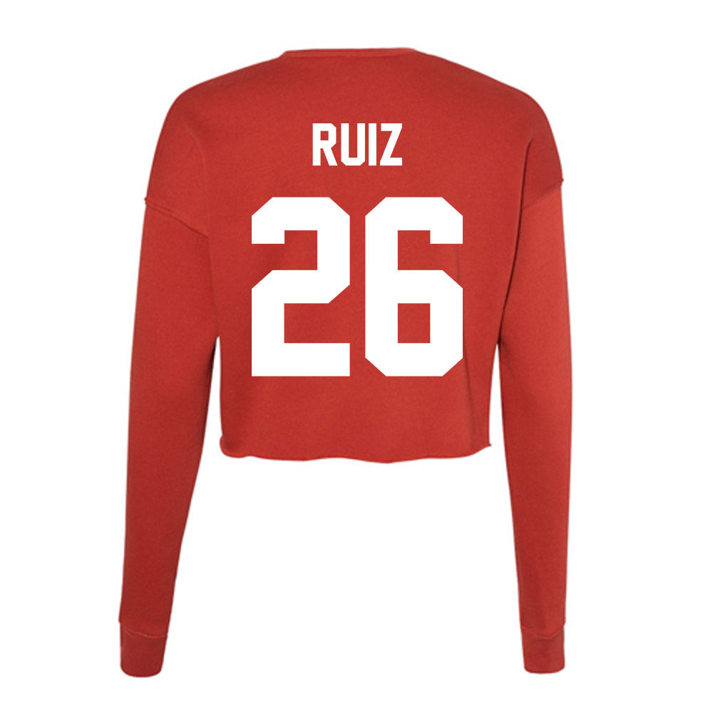 Rutgers - NCAA Men's Soccer : Erick Ruiz - Women's Cropped Crew Fleece-1