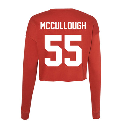 Rutgers - NCAA Men's Lacrosse : Charlie McCullough - Women's Cropped Crew Fleece-1