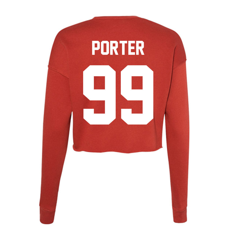 Rutgers - NCAA Football : Rondarius Porter - Women's Cropped Crew Fleece-1