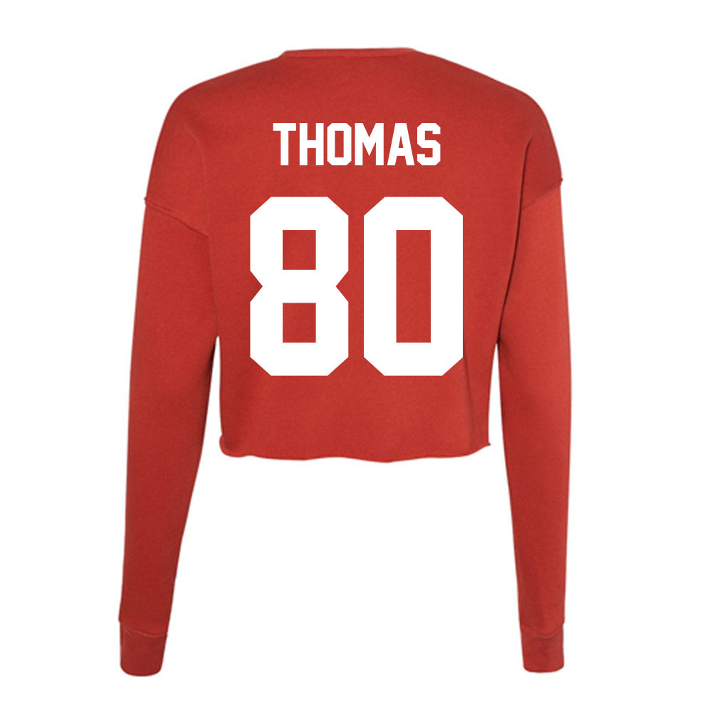 Rutgers - NCAA Football : Michael Thomas - Women's Cropped Crew Fleece-1