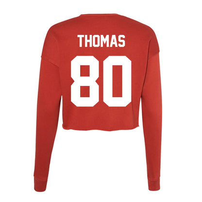 Rutgers - NCAA Football : Michael Thomas - Women's Cropped Crew Fleece-1