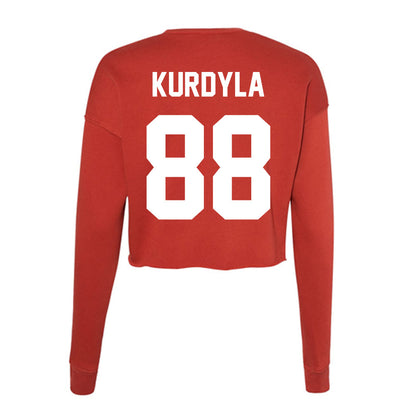 Rutgers - NCAA Men's Lacrosse : Colin Kurdyla - Women's Cropped Crew Fleece-1