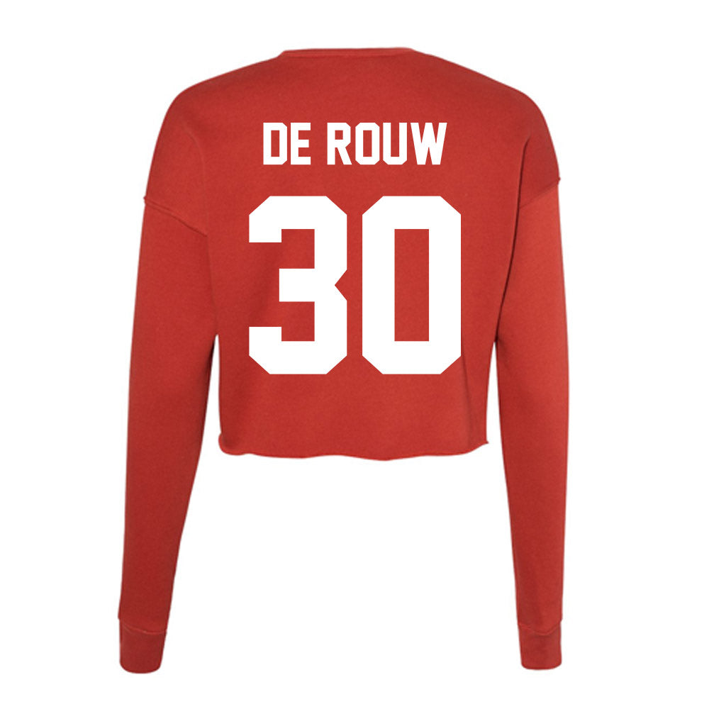 Rutgers - NCAA Women's Soccer : Iris de Rouw - Women's Cropped Crew Fleece-1
