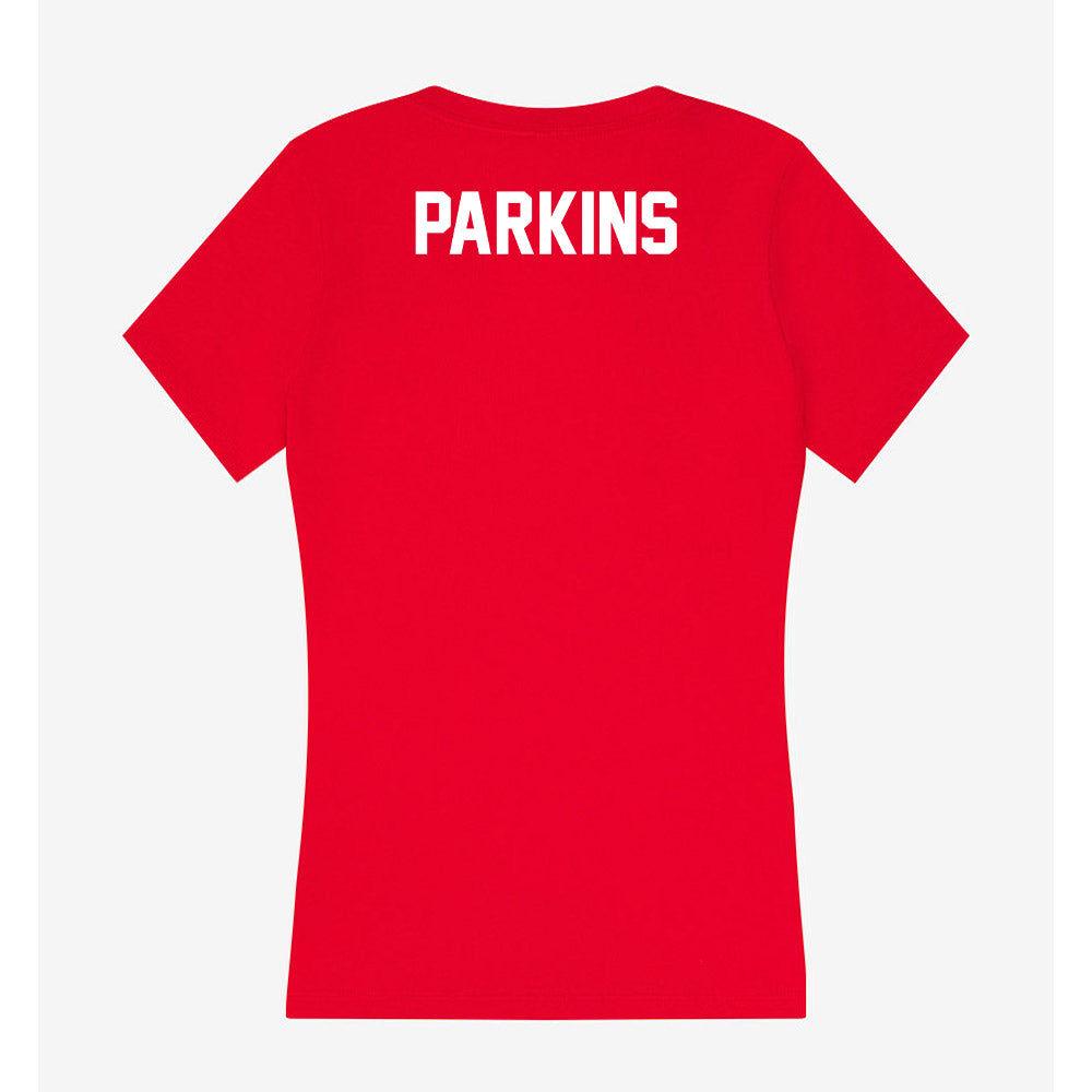 Rutgers - NCAA Wrestling : Tahir Parkins - Women's V-Neck T-Shirt-1