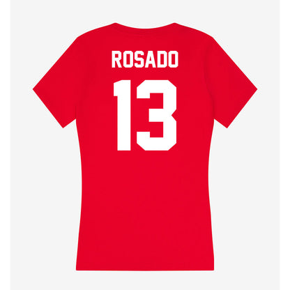 Rutgers - NCAA Baseball : Julius Rosado - Women's V-Neck T-Shirt-1
