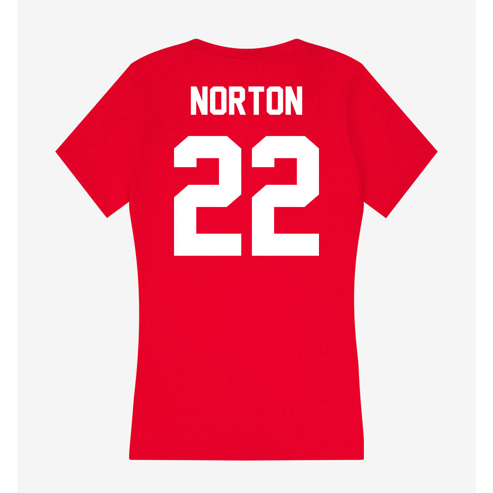 Rutgers - NCAA Men's Lacrosse : Joe Norton - Women's V-Neck T-Shirt-1