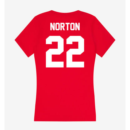 Rutgers - NCAA Men's Lacrosse : Joe Norton - Women's V-Neck T-Shirt-1