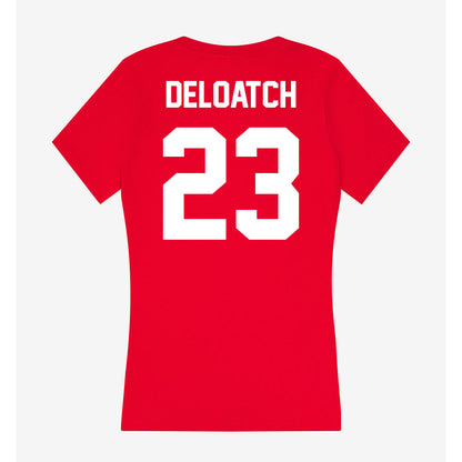 Rutgers - NCAA Football : Isaiah Deloatch - Women's V-Neck T-Shirt-1