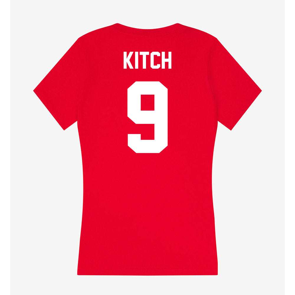 Rutgers - NCAA Men's Soccer : Andrew Kitch - Women's V-Neck T-Shirt-1