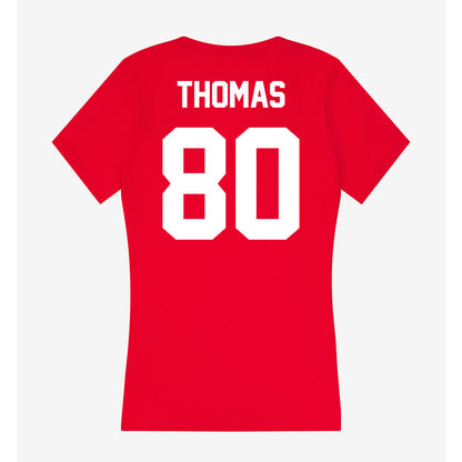 Rutgers - NCAA Football : Michael Thomas - Women's V-Neck T-Shirt-1