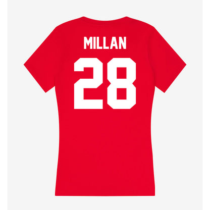 Rutgers - NCAA Softball : Rachel Millan - Women's V-Neck T-Shirt-1