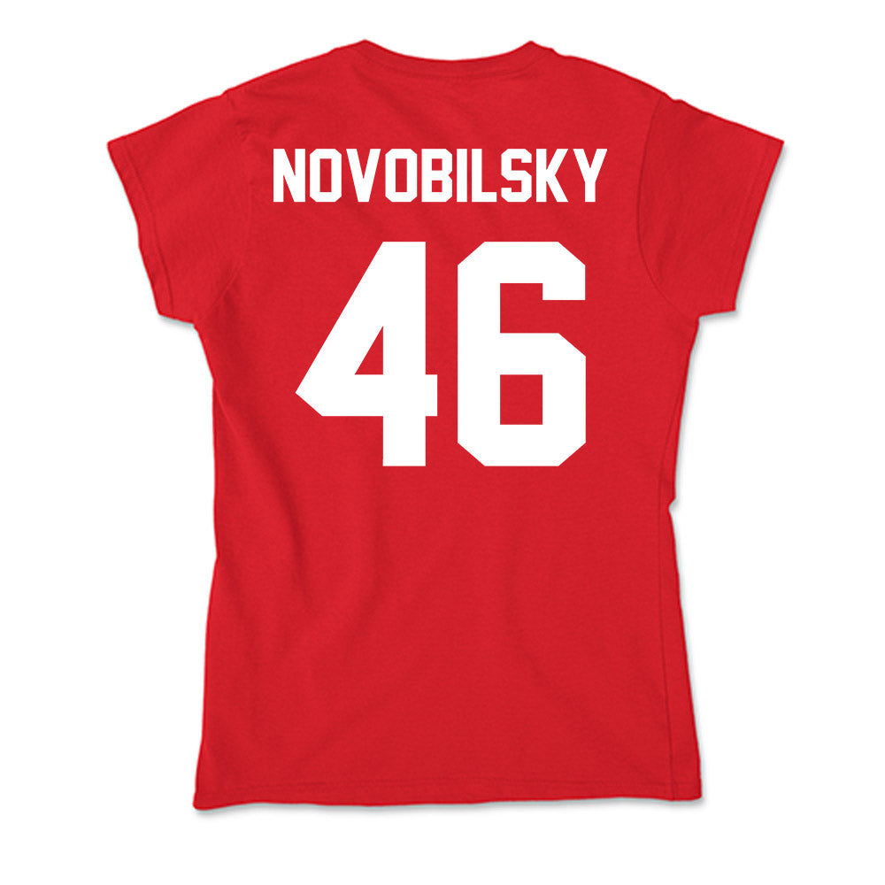 Rutgers - NCAA Baseball : Kevin Novobilsky - Soft Style Women’s T-Shirt-1