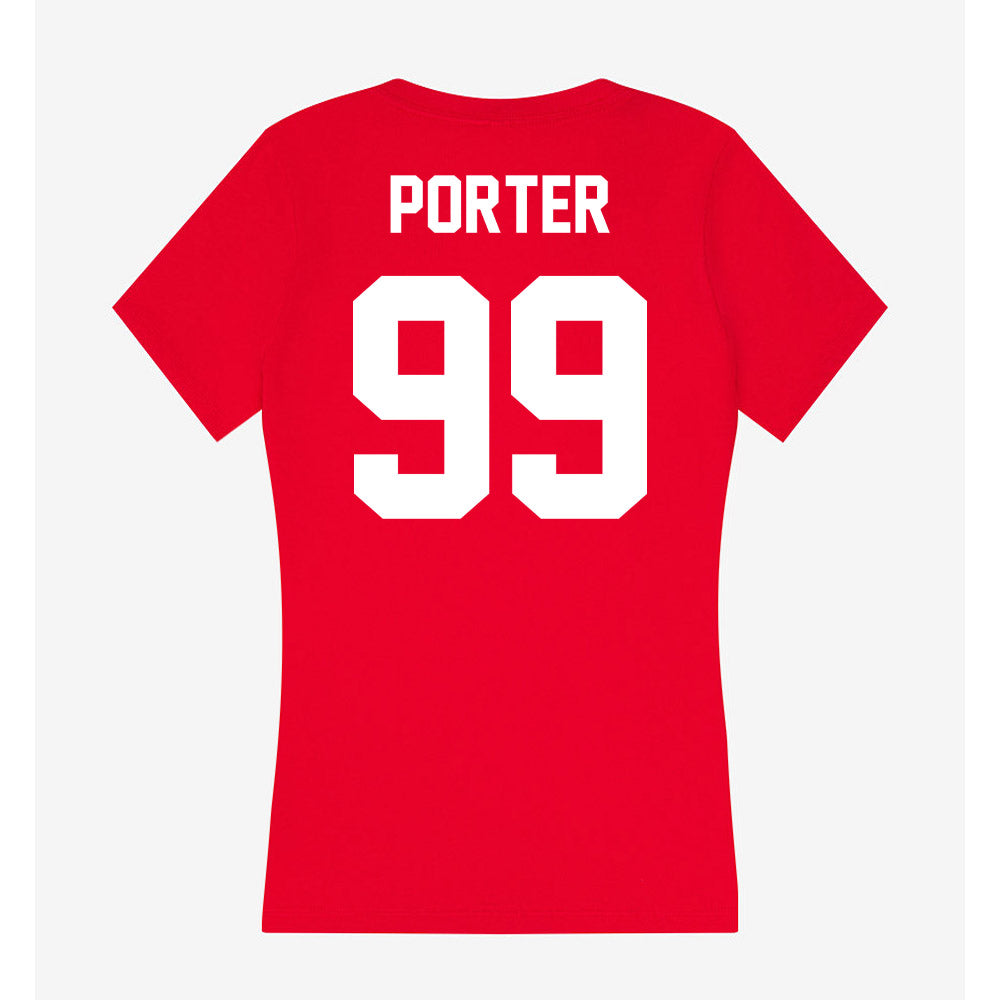 Rutgers - NCAA Football : Rondarius Porter - Women's V-Neck T-Shirt-1