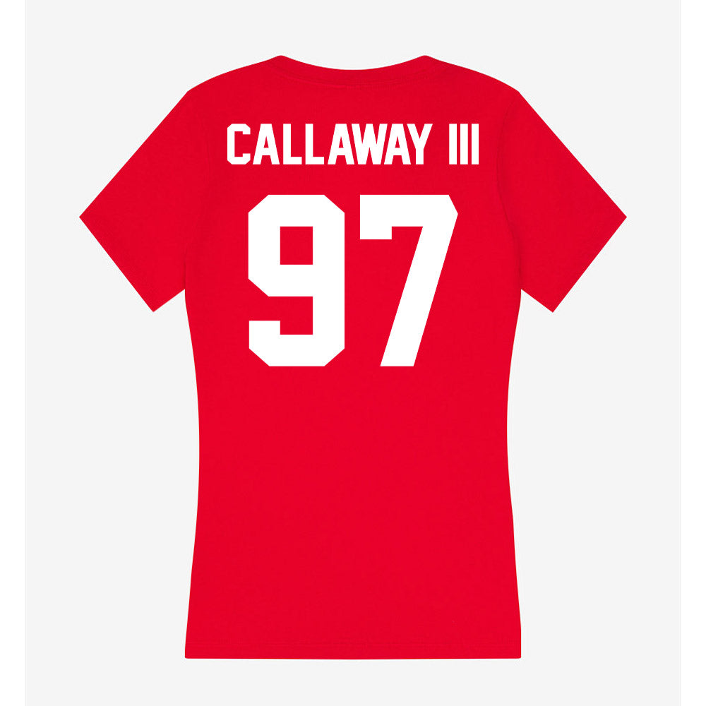 Rutgers - NCAA Football : Rinaldo Callaway III - Women's V-Neck T-Shirt-1