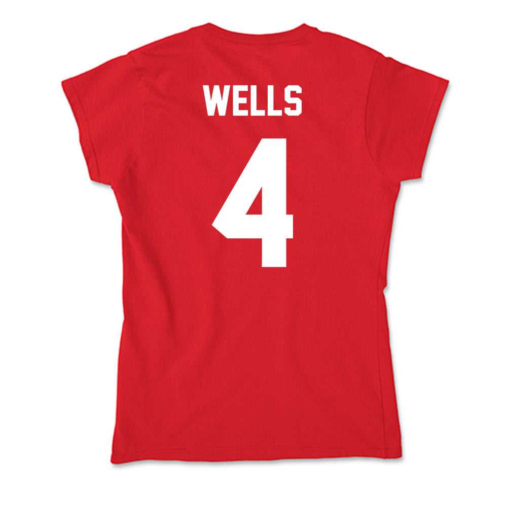 Rutgers - NCAA Baseball : Trey Wells - Soft Style Women’s T-Shirt-1