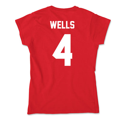 Rutgers - NCAA Baseball : Trey Wells - Soft Style Women’s T-Shirt-1
