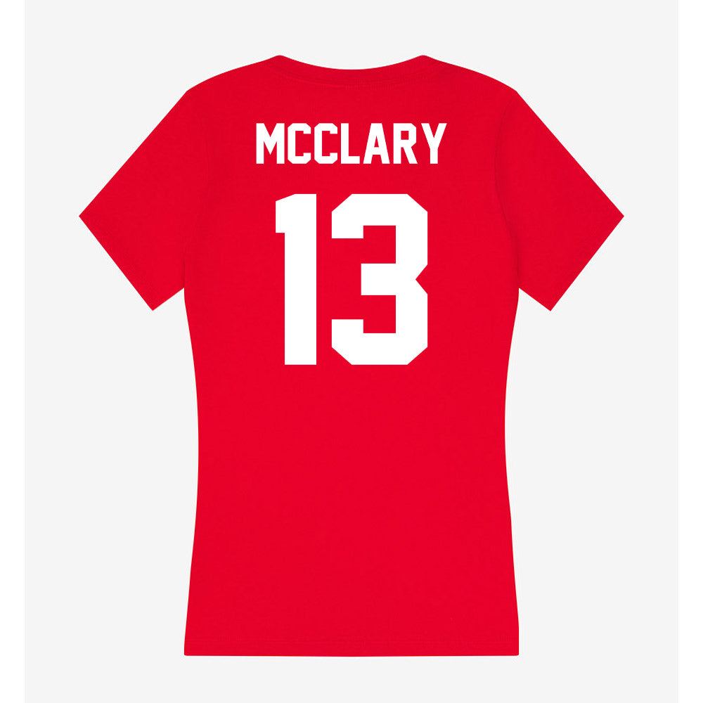Rutgers - NCAA Football : DJ McClary - Women's V-Neck T-Shirt-1