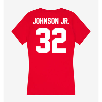 Rutgers - NCAA Football : RJ Johnson Jr. - Women's V-Neck T-Shirt-1