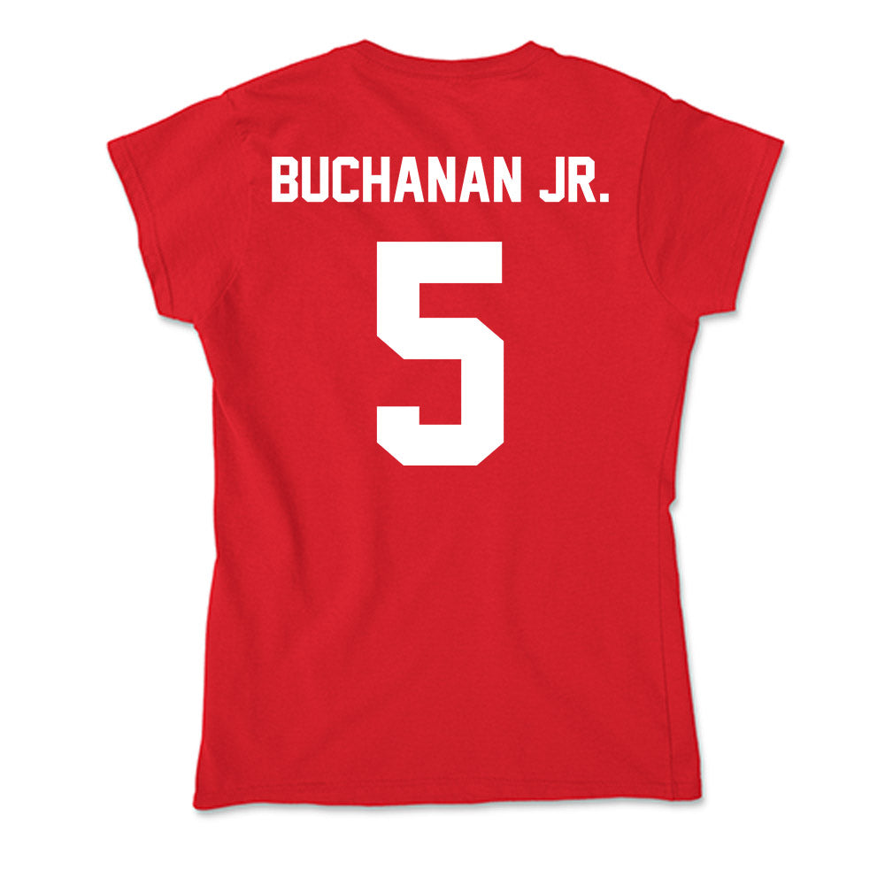 Rutgers - NCAA Men's Basketball : Darren Buchanan Jr. - Soft Style Women’s T-Shirt-1