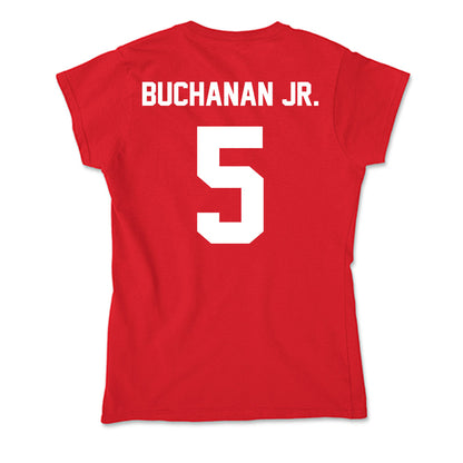 Rutgers - NCAA Men's Basketball : Darren Buchanan Jr. - Soft Style Women’s T-Shirt-1