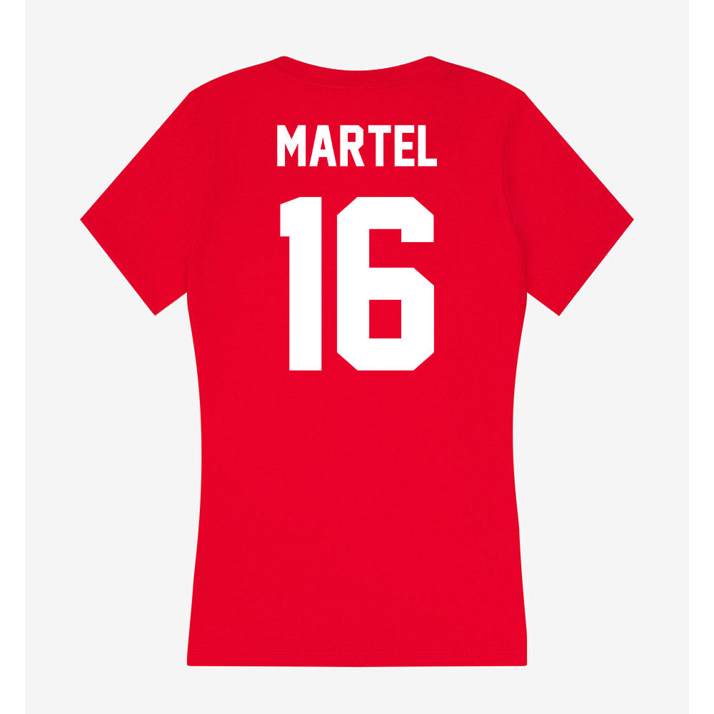 Rutgers - NCAA Baseball : Logan Martel - Women's V-Neck T-Shirt-1