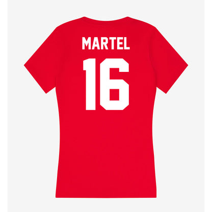 Rutgers - NCAA Baseball : Logan Martel - Women's V-Neck T-Shirt-1