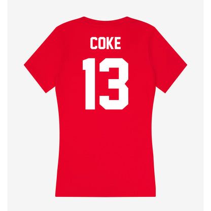Rutgers - NCAA Football : Elias Coke - Women's V-Neck T-Shirt-1