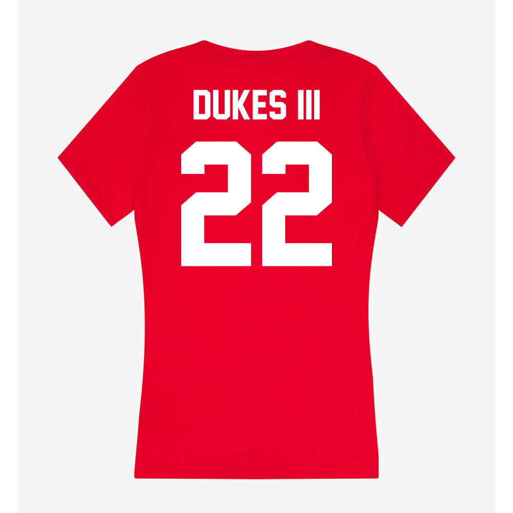 Rutgers - NCAA Football : Michael Dukes III - Women's V-Neck T-Shirt-1
