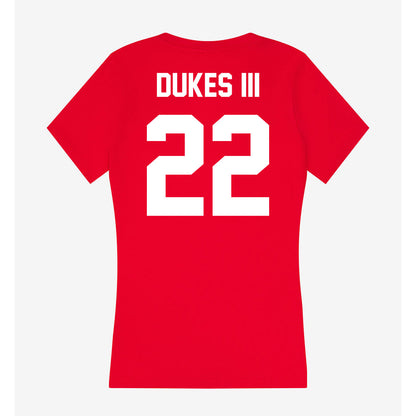 Rutgers - NCAA Football : Michael Dukes III - Women's V-Neck T-Shirt-1