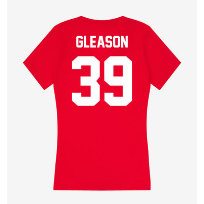 Rutgers - NCAA Baseball : Zachary Gleason - Women's V-Neck T-Shirt-1
