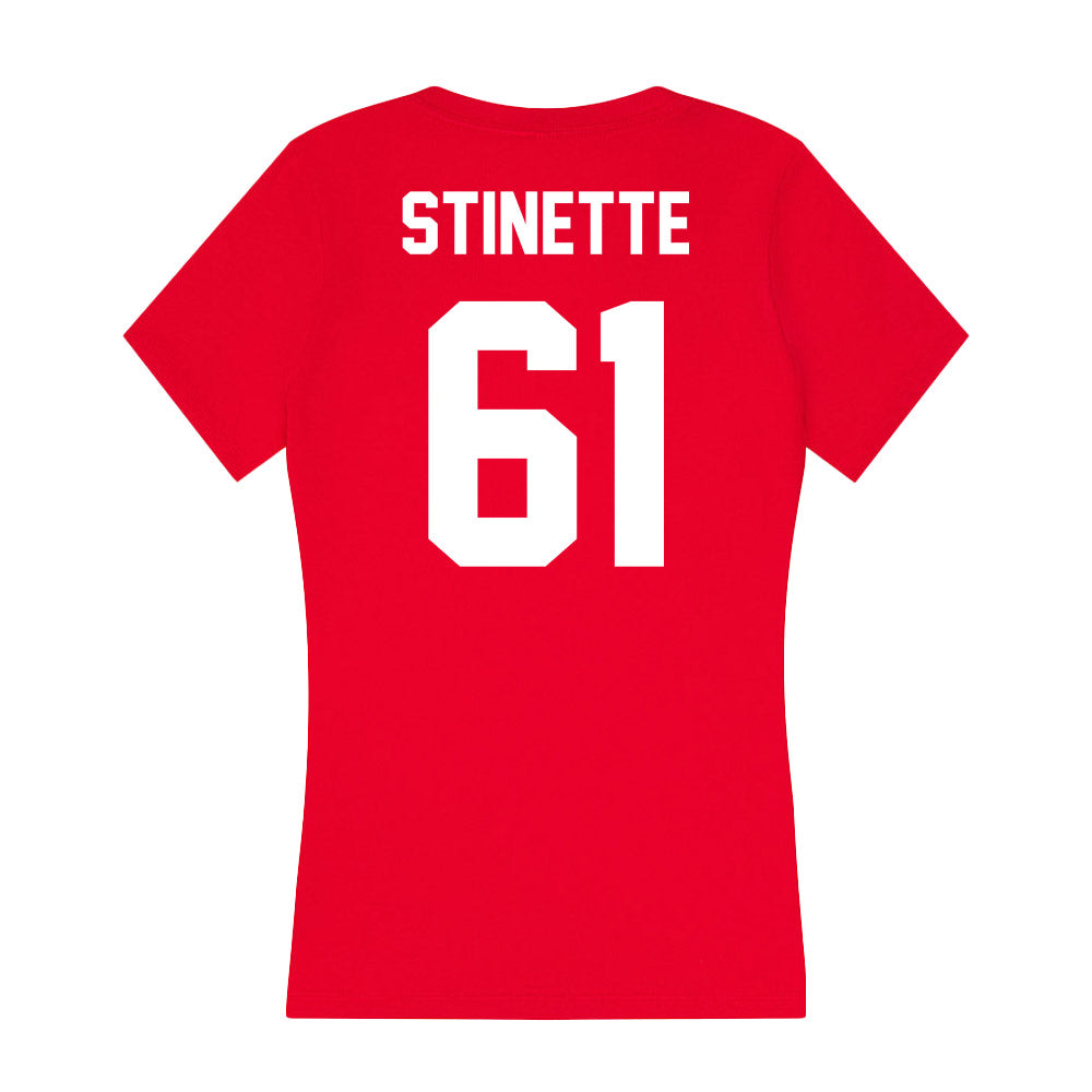 Rutgers - NCAA Football : Emir Stinette - Women's V-Neck T-Shirt-1