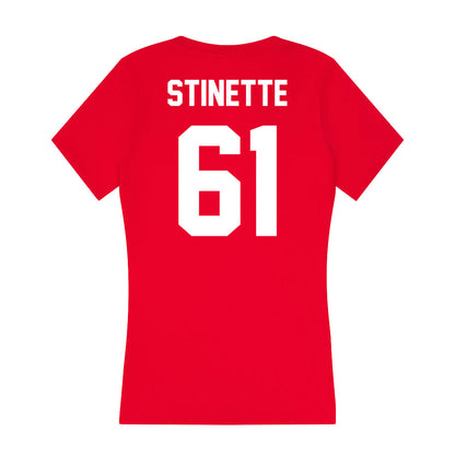 Rutgers - NCAA Football : Emir Stinette - Women's V-Neck T-Shirt-1