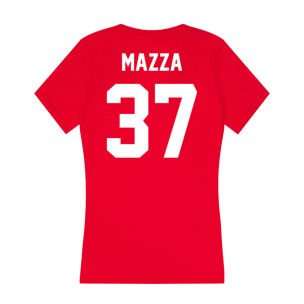 Rutgers - NCAA Baseball : Joe Mazza - Women's V-Neck T-Shirt-1