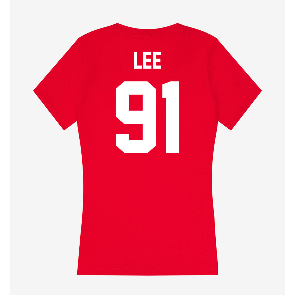 Rutgers - NCAA Football : Jaedin Lee - Women's V-Neck T-Shirt-1