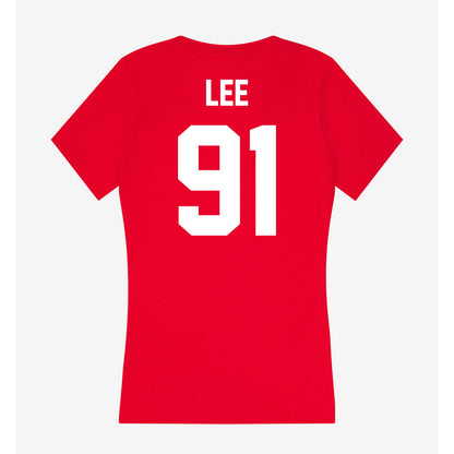 Rutgers - NCAA Football : Jaedin Lee - Women's V-Neck T-Shirt-1