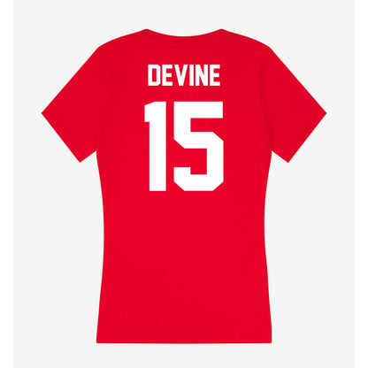 Rutgers - NCAA Women's Lacrosse : Erin Devine - Women's V-Neck T-Shirt-1