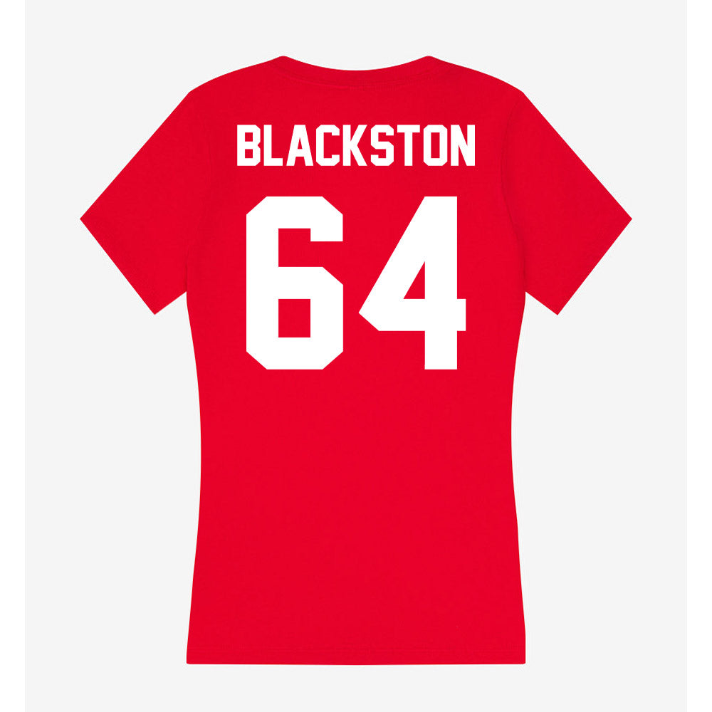 Rutgers - NCAA Football : Joshua Blackston - Women's V-Neck T-Shirt-1