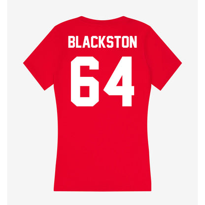 Rutgers - NCAA Football : Joshua Blackston - Women's V-Neck T-Shirt-1