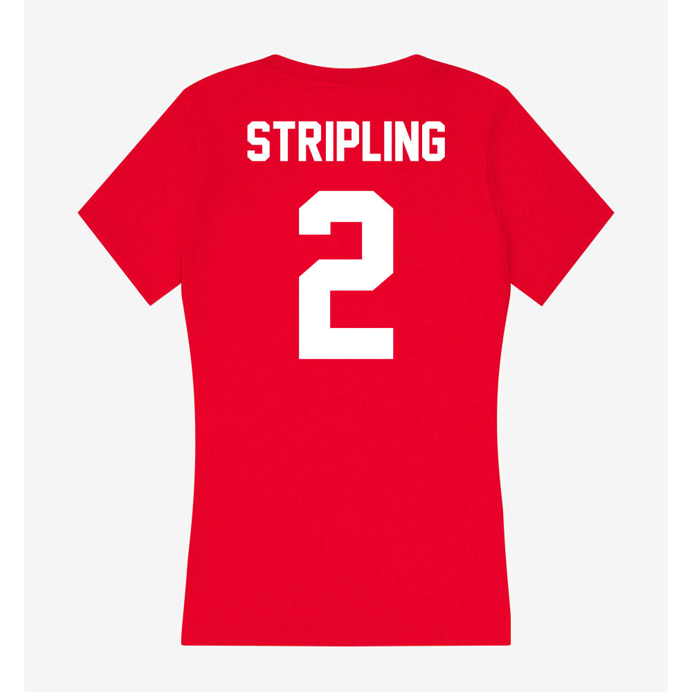 Rutgers - NCAA Softball : Hailey Stripling - Women's V-Neck T-Shirt-1