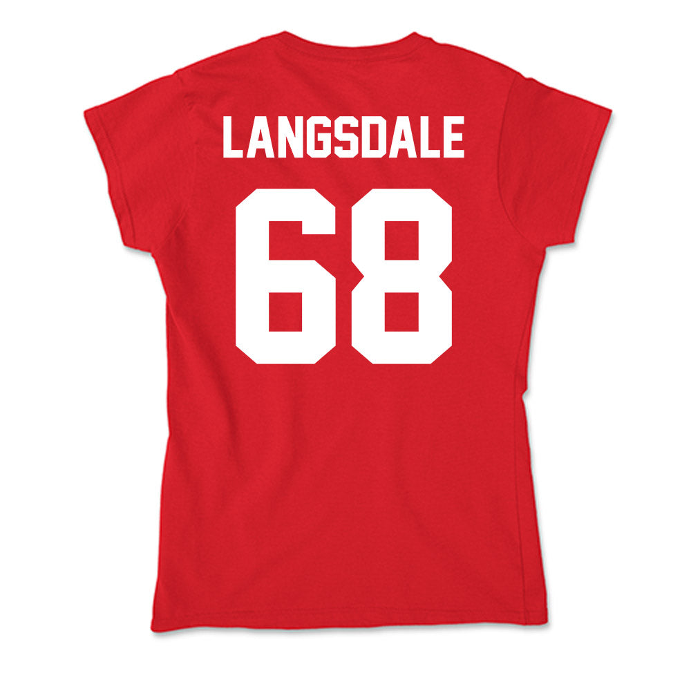 Rutgers - NCAA Football : Ryder Langsdale - Soft Style Women’s T-Shirt-1