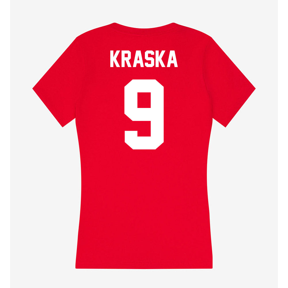 Rutgers - NCAA Softball : Stephanie Kraska - Women's V-Neck T-Shirt-1
