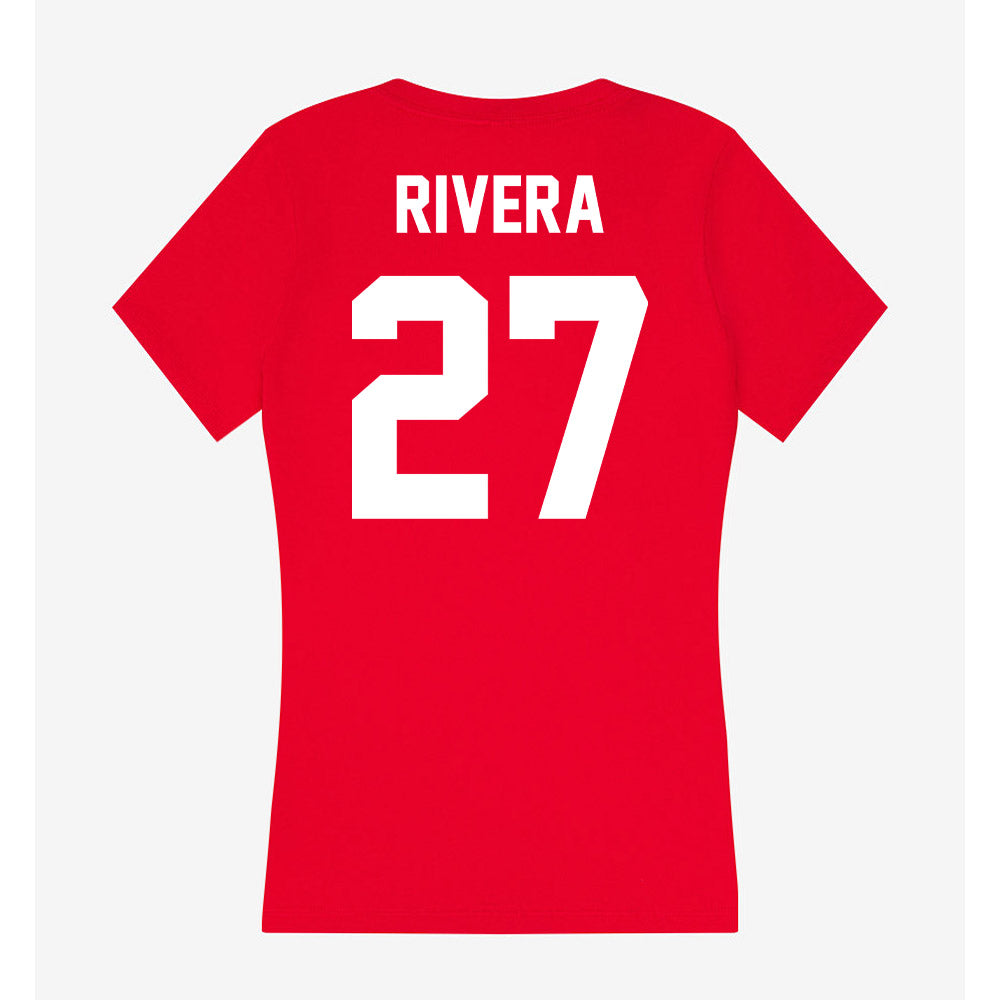 Rutgers - NCAA Baseball : Gabe Rivera - Women's V-Neck T-Shirt-1