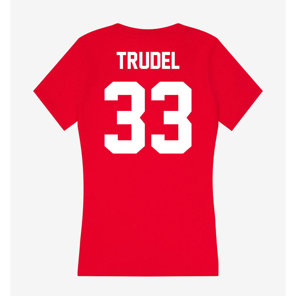Rutgers - NCAA Softball : Desiree Trudel - Women's V-Neck T-Shirt-1