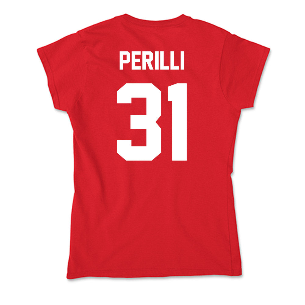 Rutgers - NCAA Baseball : Quinten Perilli - Soft Style Women’s T-Shirt-1