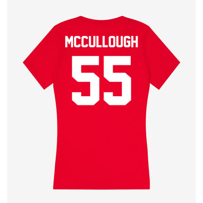 Rutgers - NCAA Men's Lacrosse : Charlie McCullough - Women's V-Neck T-Shirt-1