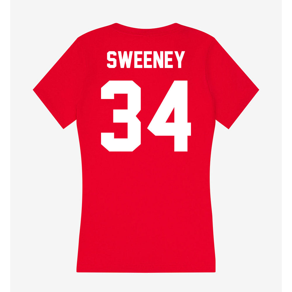 Rutgers - NCAA Baseball : Carrie Sweeney - Women's V-Neck T-Shirt-1