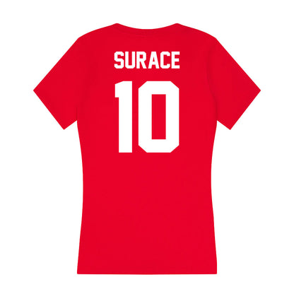 Rutgers - NCAA Football : AJ Surace - Women's V-Neck T-Shirt-1
