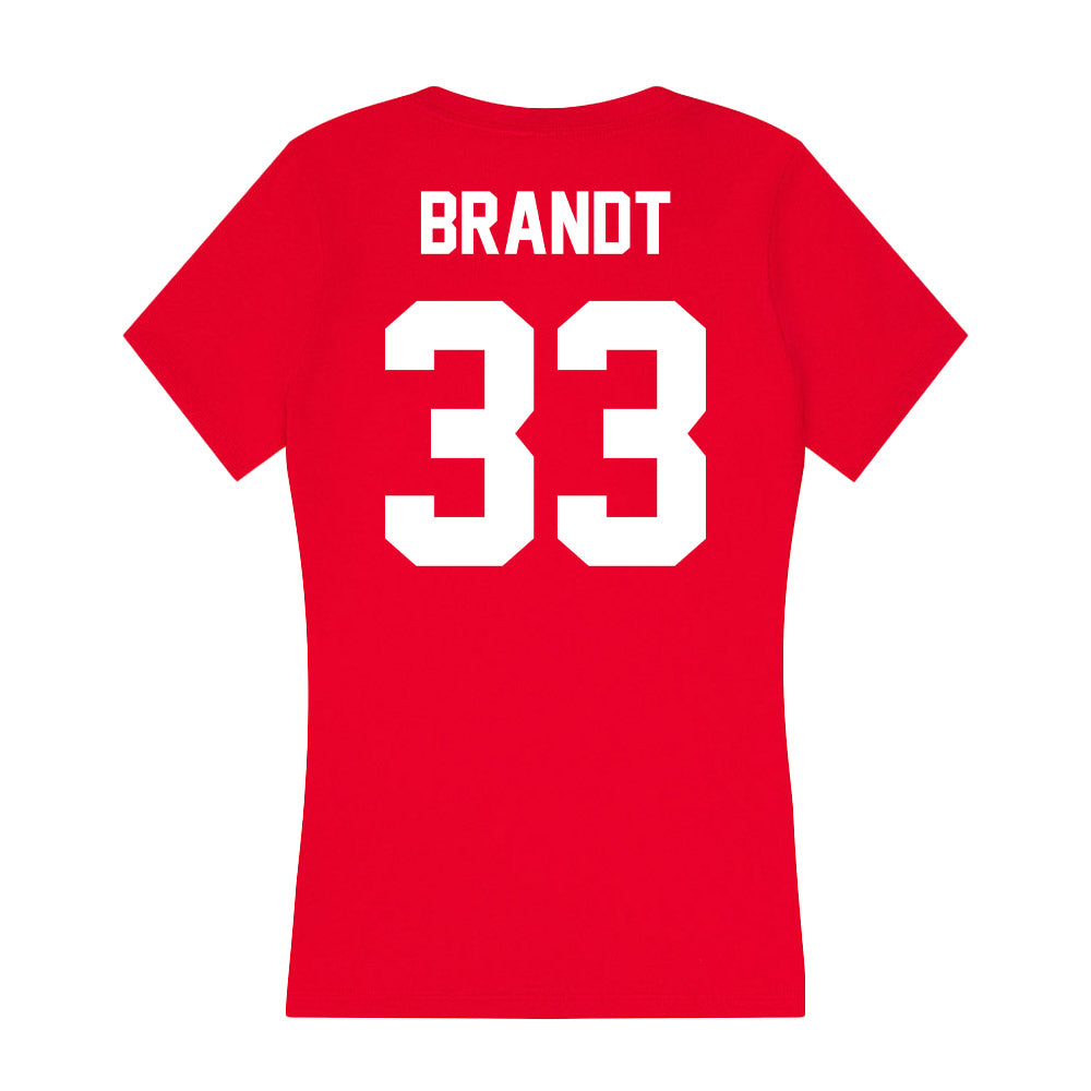 Rutgers - NCAA Women's Basketball : Kennedy Brandt - Women's V-Neck T-Shirt-1