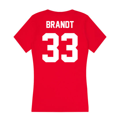 Rutgers - NCAA Women's Basketball : Kennedy Brandt - Women's V-Neck T-Shirt-1